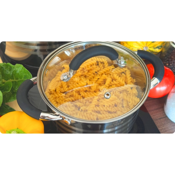 ZESTAW GARNKÓW ZE STALI NIERDZEWNEJ 12 ELE ZL-8332